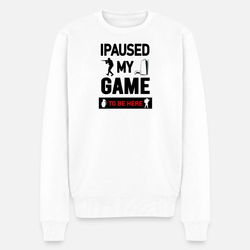 Gaming Console and Controller Graphic Design - Men's Premium Organic Jumper - white
