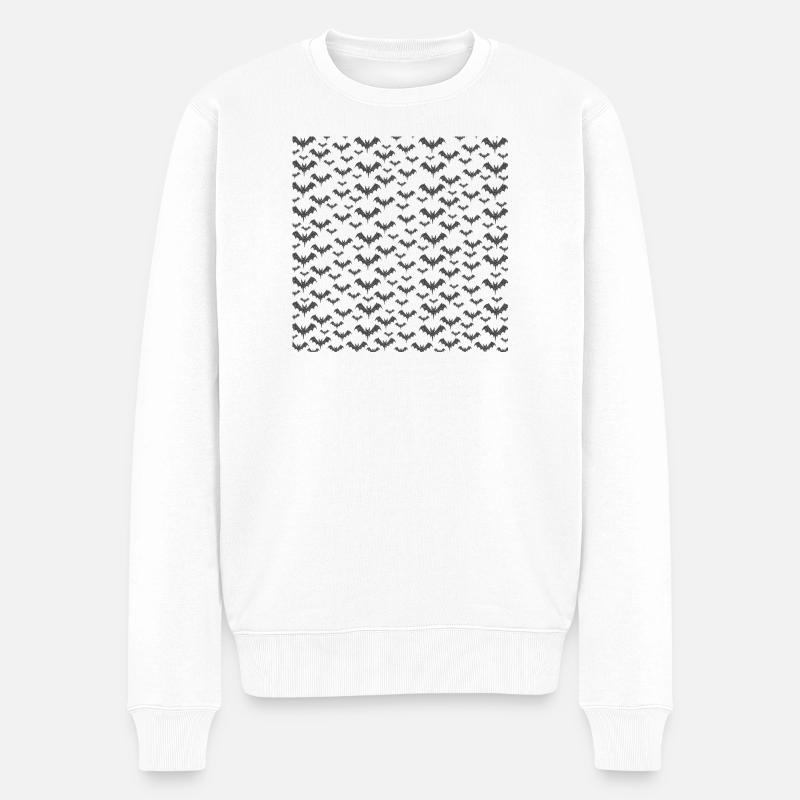 fledermäuse, halloween Outfits, gothic motiv - Männer Premium Bio Pullover - Weiß