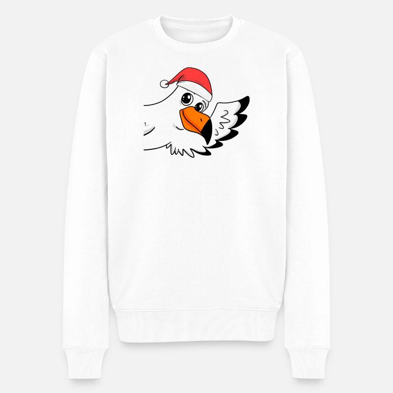 Mouette Noël - Pull Premium bio Homme - blanc