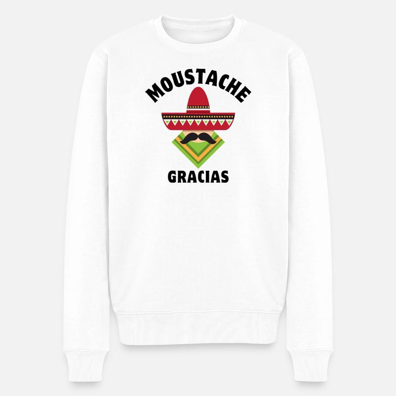 Mexiko, Mexiko, Sombréro, Mexikaner - Männer Premium Bio Pullover - Weiß