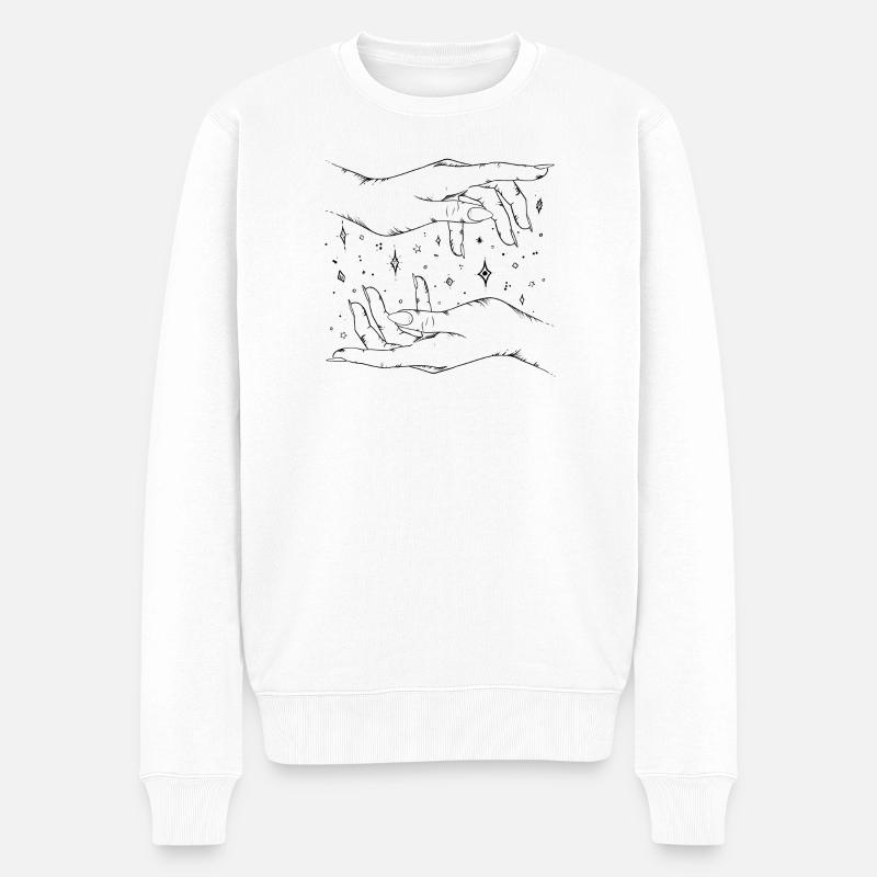 Starlight witchcraft - Männer Premium Bio Pullover - Weiß