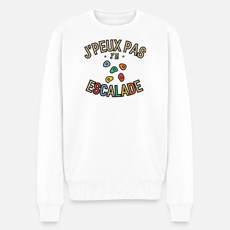 J'peux pas j'ai Escalade - Pull Premium bio Homme - blanc
