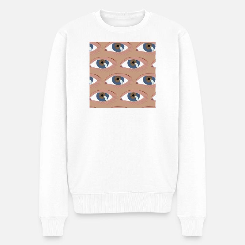 Les yeux alignés - Pull Premium bio Homme - blanc