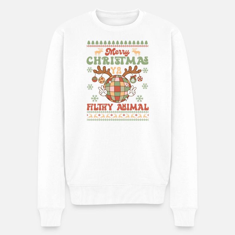 Pull de Noël moche - Pull Premium bio Homme - blanc
