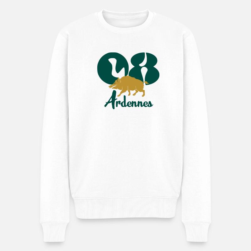Ardennen - Männer Premium Bio Pullover - Weiß