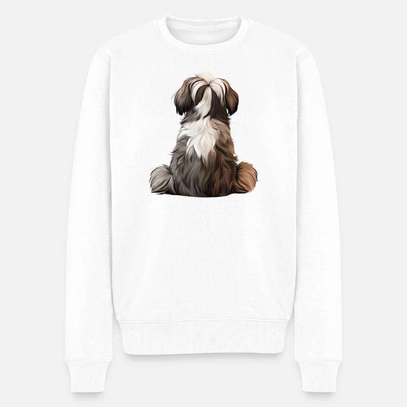 Shih Tzu - Männer Premium Bio Pullover - Weiß