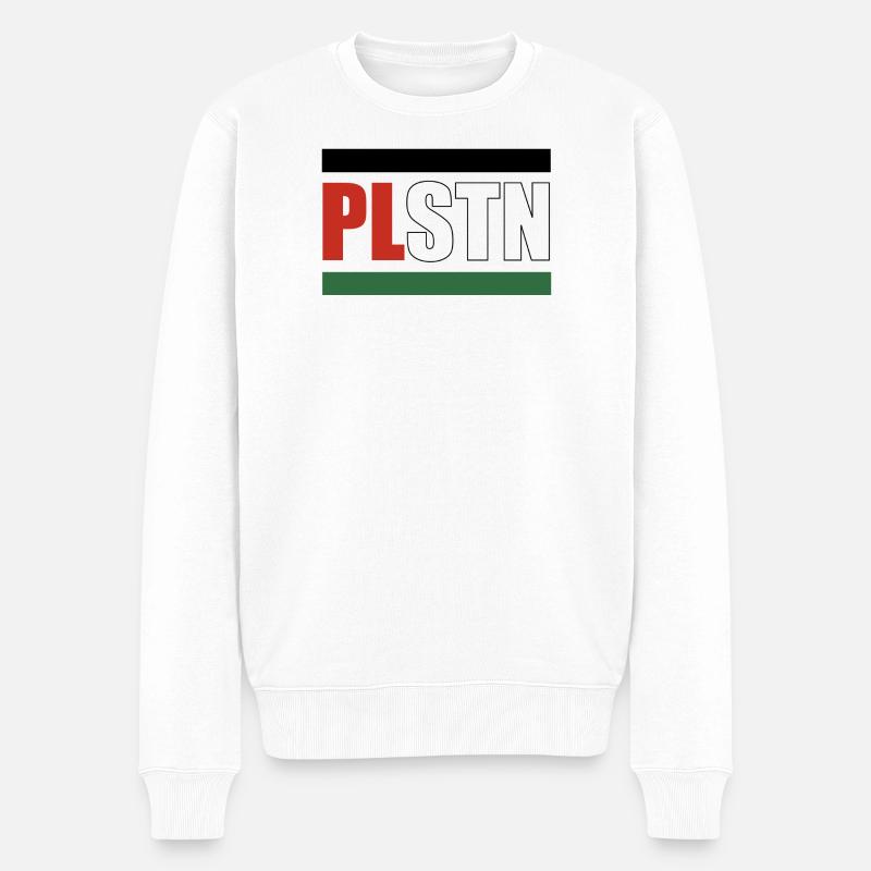 FREE PLSTN - Männer Premium Bio Pullover - Weiß