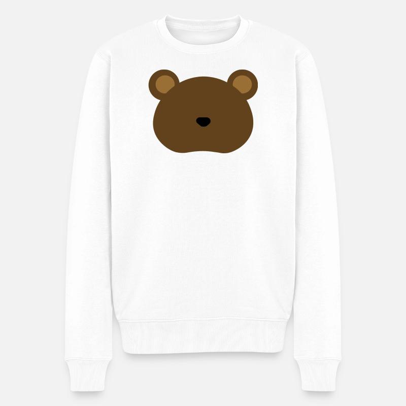 Grizzly Bear - Männer Premium Bio Pullover - Weiß