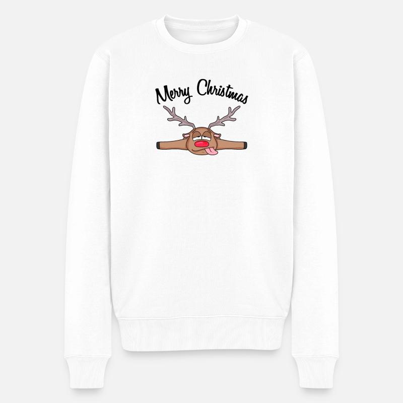 Weihnachten weihnachtlich Geschenk - Männer Premium Bio Pullover - Weiß