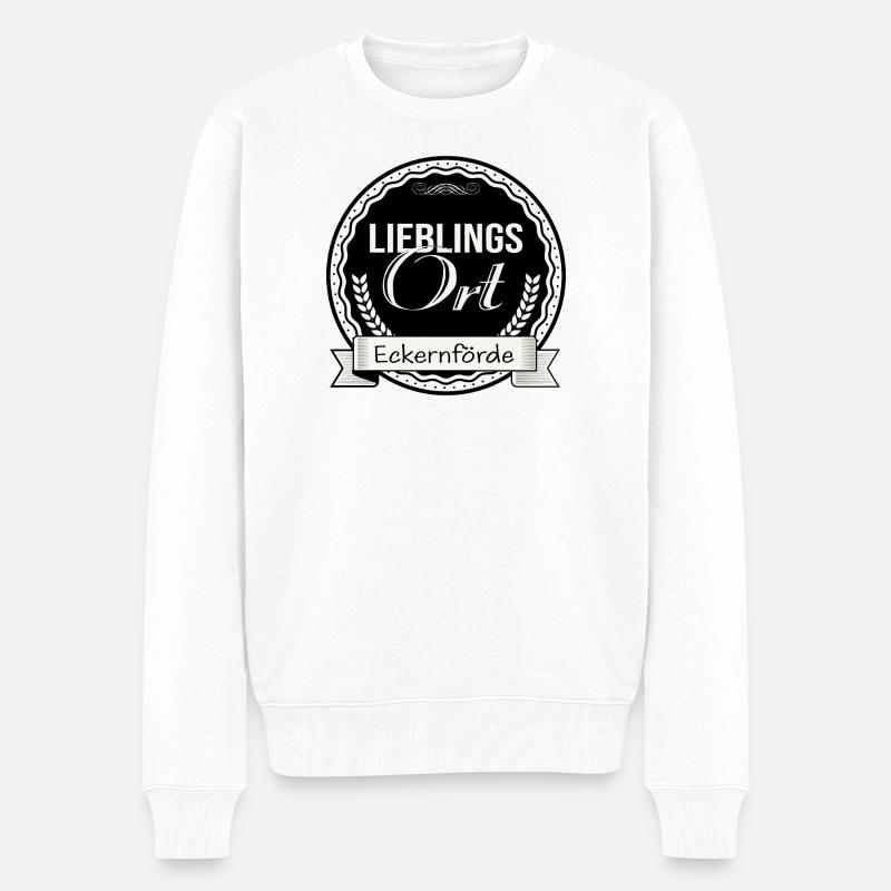 Lieblingsort Eckernförde - Männer Premium Bio Pullover - Weiß