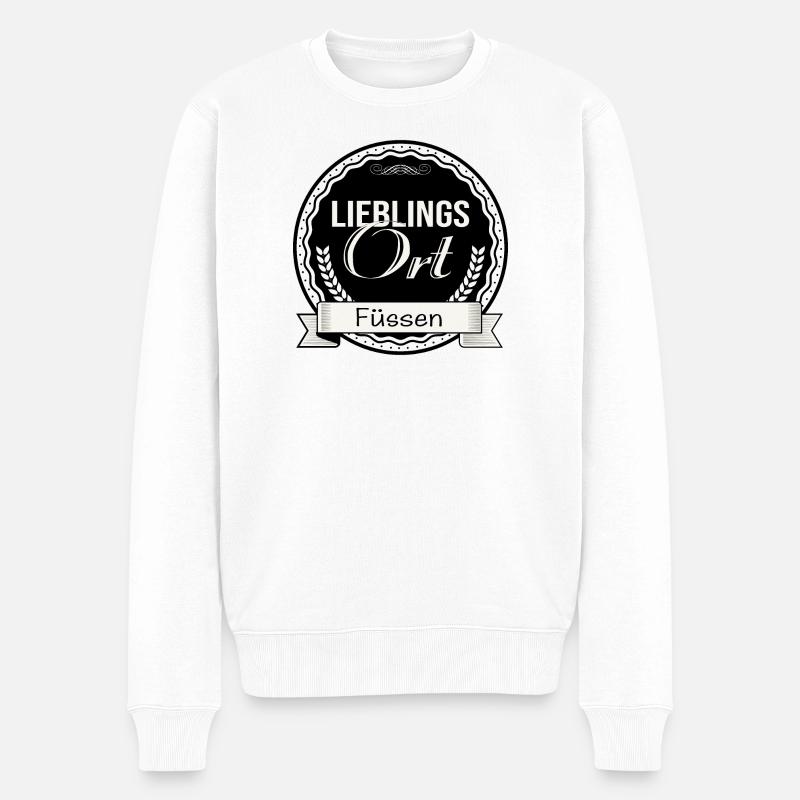 Lieblingsort Füssen - Männer Premium Bio Pullover - Weiß