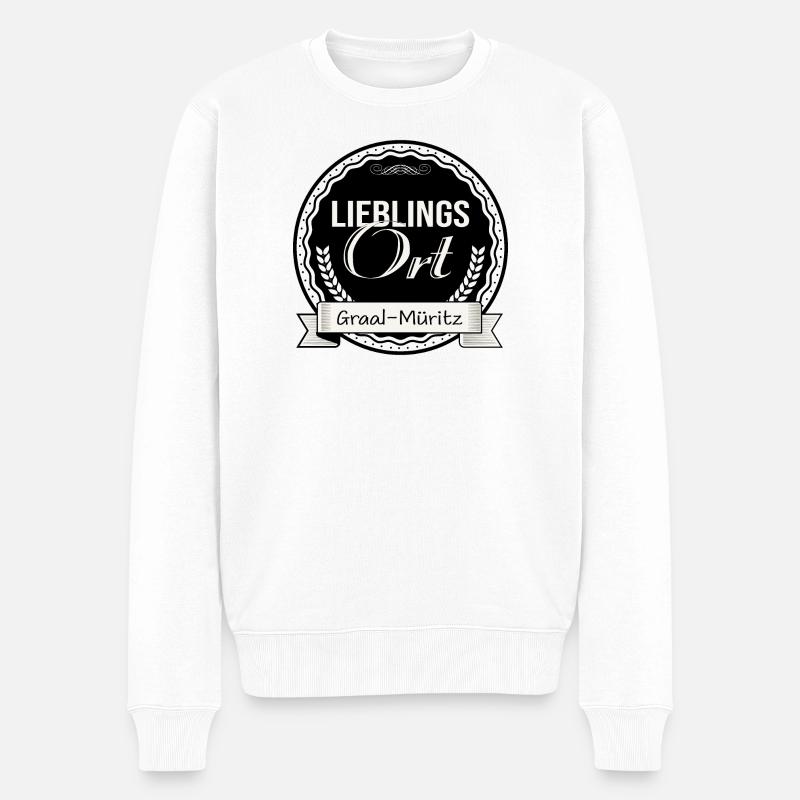 Lieblingsort Graal Müritz - Männer Premium Bio Pullover - Weiß