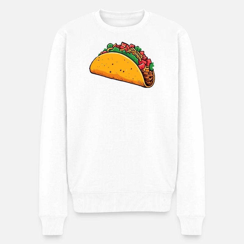 Tacos - Männer Premium Bio Pullover - Weiß