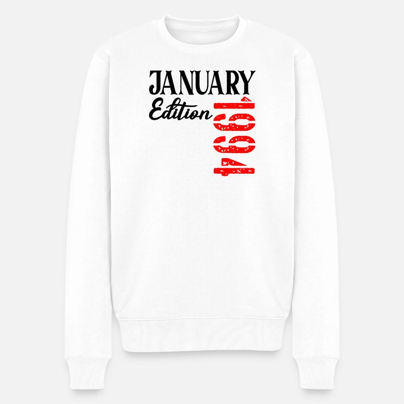 33e anniversaire janvier 1994 - 33 ans - Pull Premium bio Homme - blanc