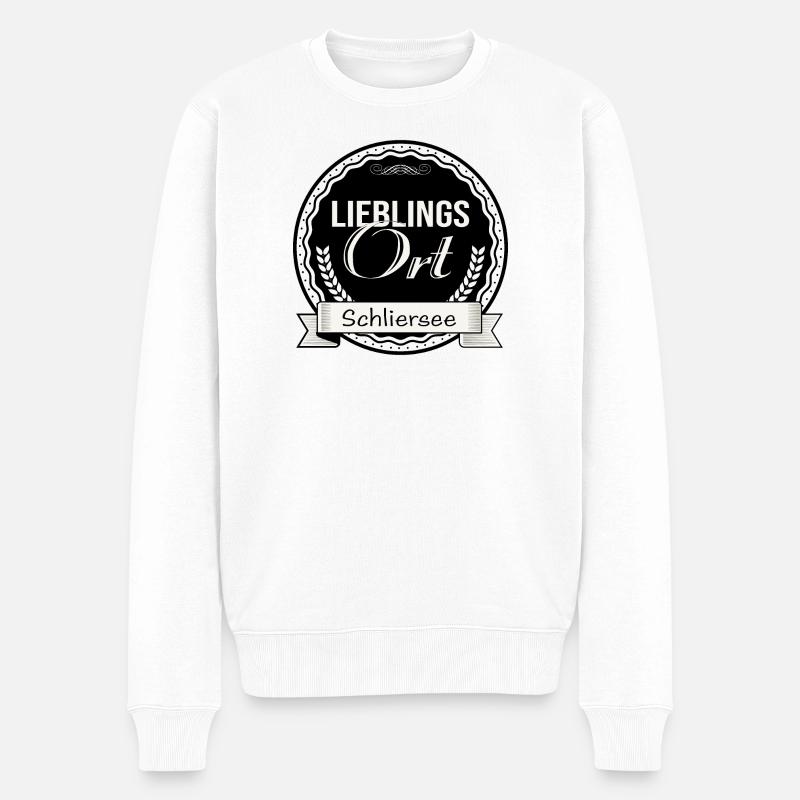 Lieblingsort Schliersee - Männer Premium Bio Pullover - Weiß