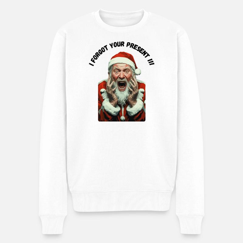 Ich habe dein Weihnachtsgeschenk vergessen! Schock! - Männer Premium Bio Pullover - Weiß