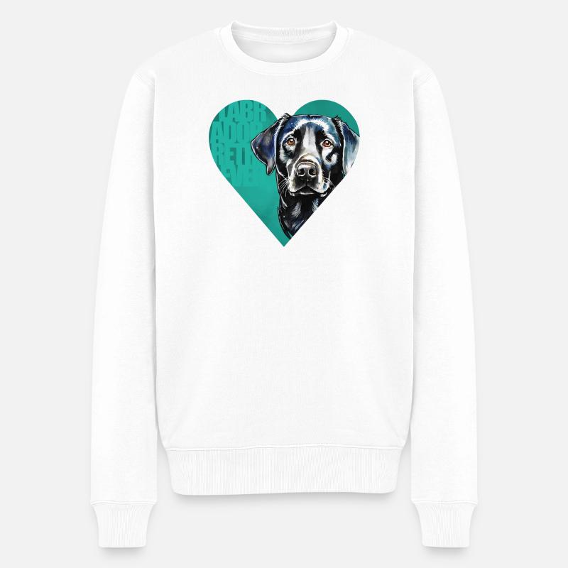 Labrador Retriever Portrait - Pull Premium bio Homme - blanc
