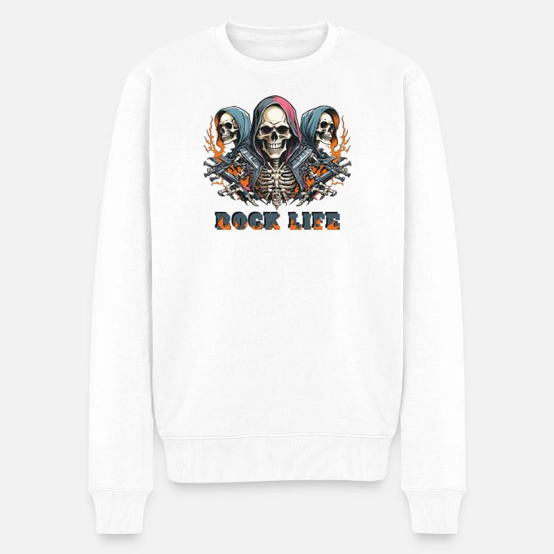 Vie de roche - Pull Premium bio Homme - blanc