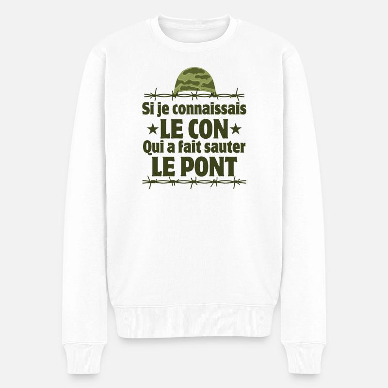 7ème compagnie, septième compagnie, Chaudard - Pull Premium bio Homme - blanc