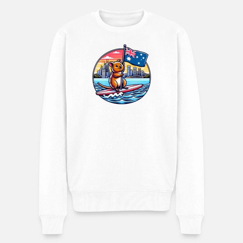 Design de surf australien Quokka - Pull Premium bio Homme - blanc