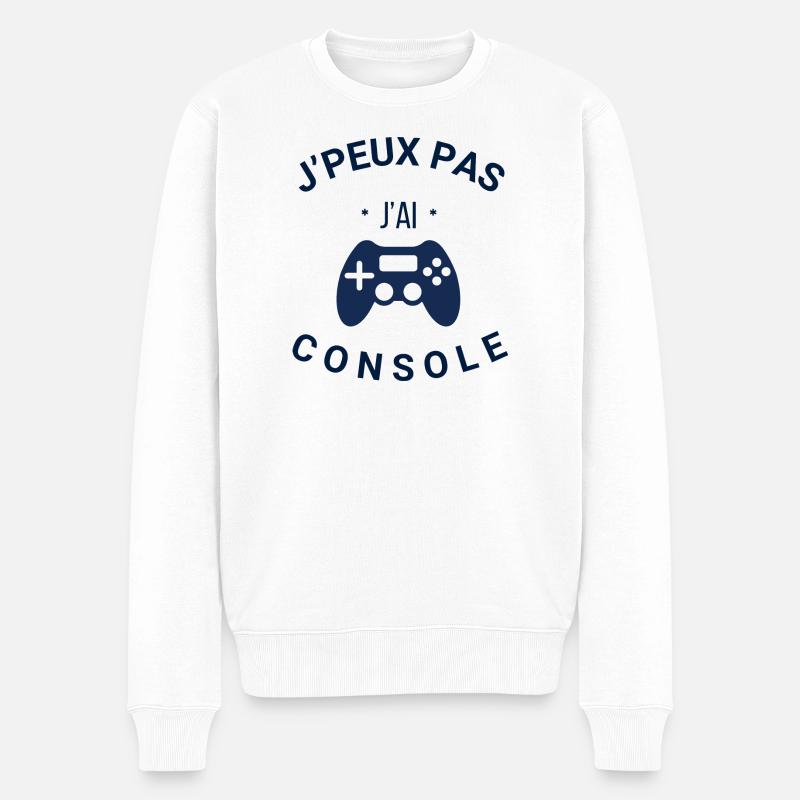 Je peux pas j'ai console - Pull Premium bio Homme - blanc