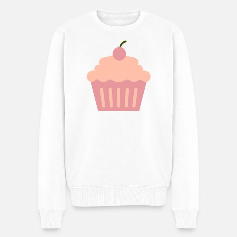 Cupcake - Männer Premium Bio Pullover - Weiß