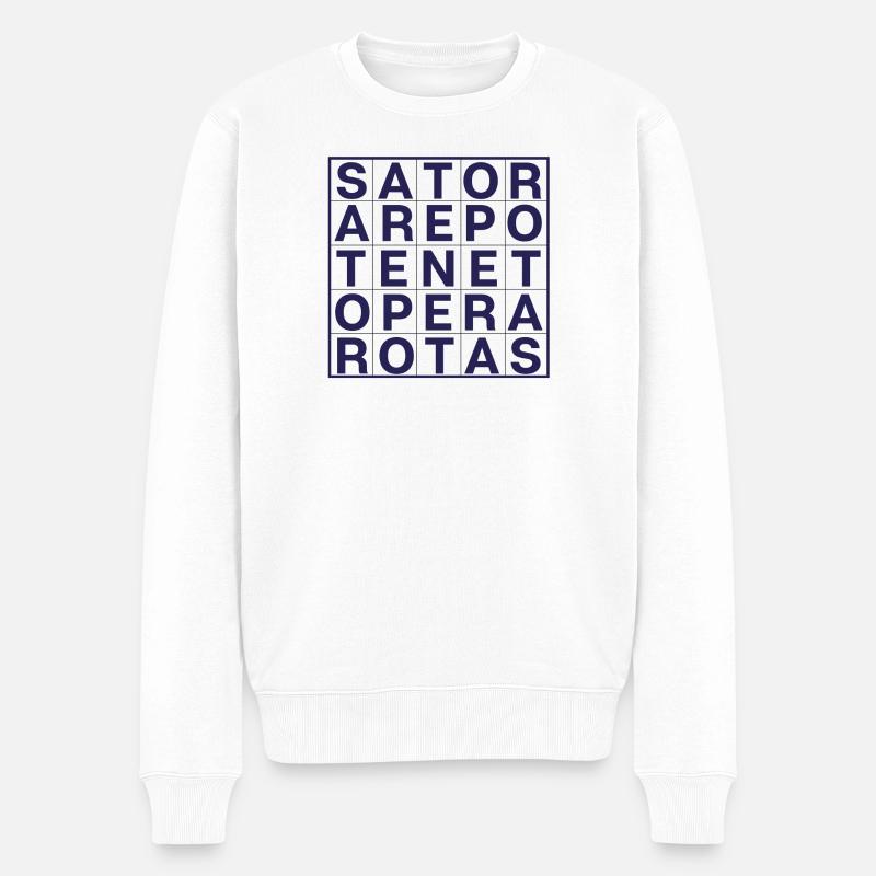 Sator-Rotas - Männer Premium Bio Pullover - Weiß