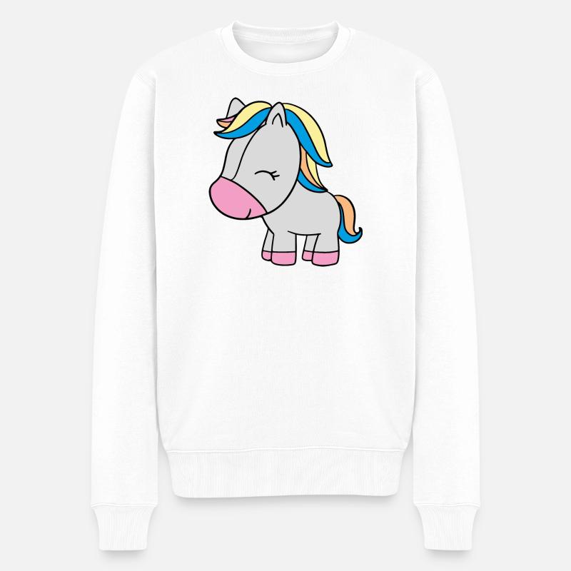 petite licorne - Pull Premium bio Homme - blanc