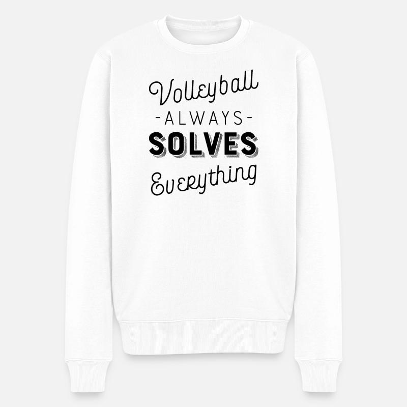 Volleyball - Männer Premium Bio Pullover - Weiß