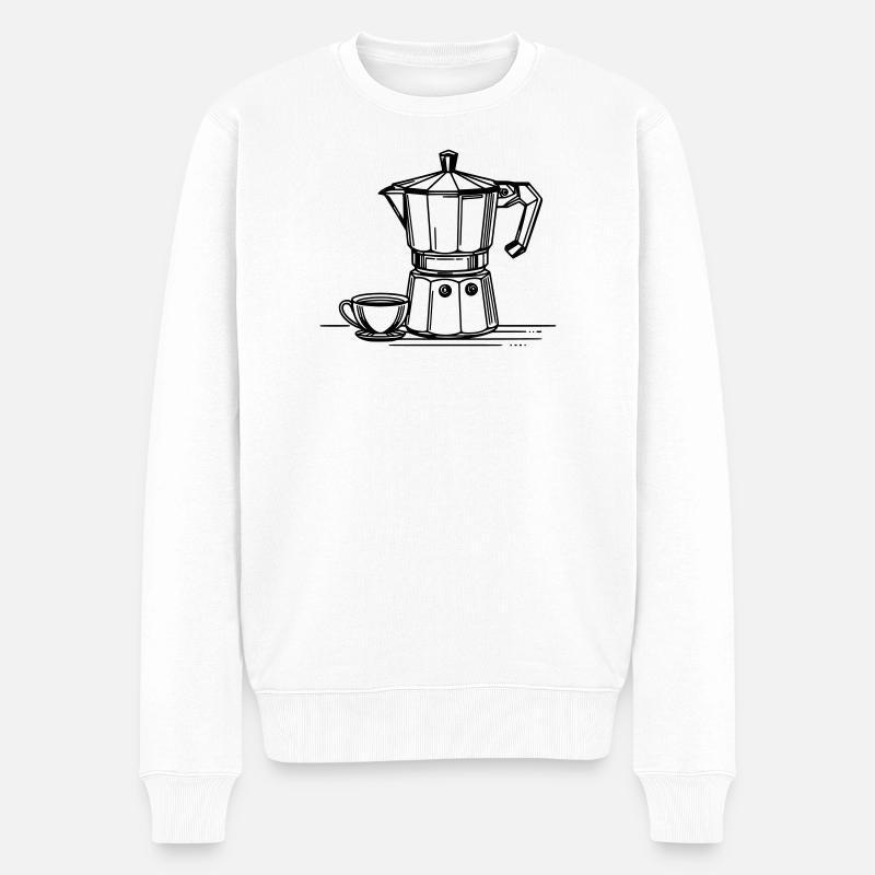 Bialetti - Männer Premium Bio Pullover - Weiß