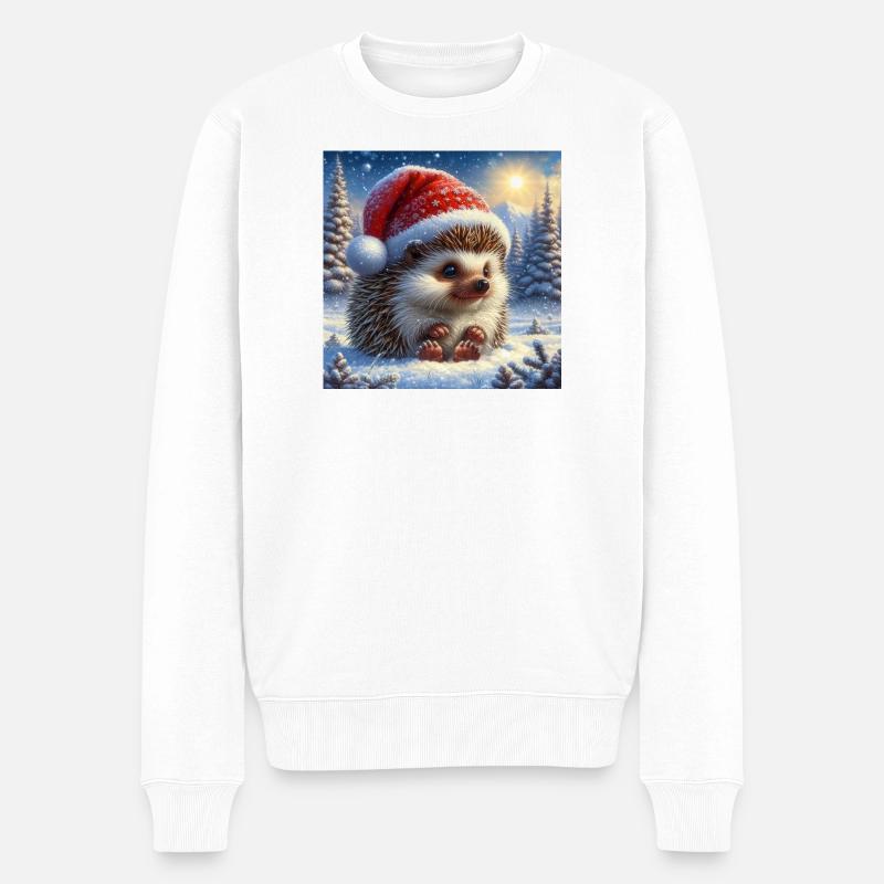 Hérisson de Noël - Pull Premium bio Homme - blanc