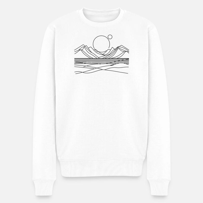 Sonnenaufgang - Männer Premium Bio Pullover - Weiß