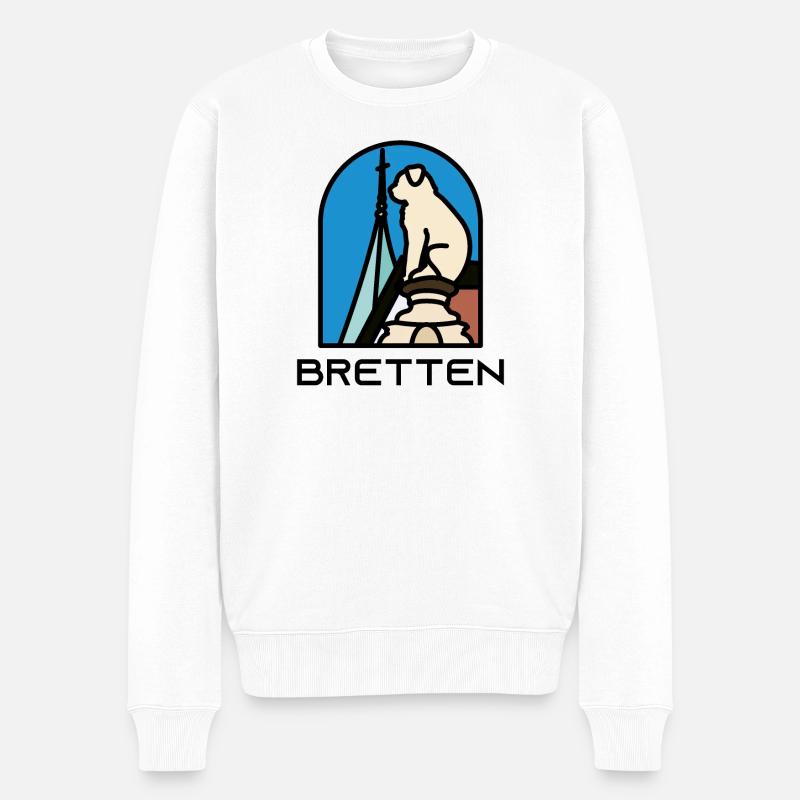 Bretten - Brettener Hundle - Männer Premium Bio Pullover - Weiß