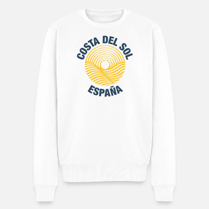 Costa del Sol - Männer Premium Bio Pullover - Weiß