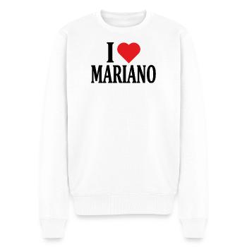 t-shirt J’aime Mariano t-shirt idée cadeau - Pull Premium bio Homme - blanc - Devant - Thijin (182cm)