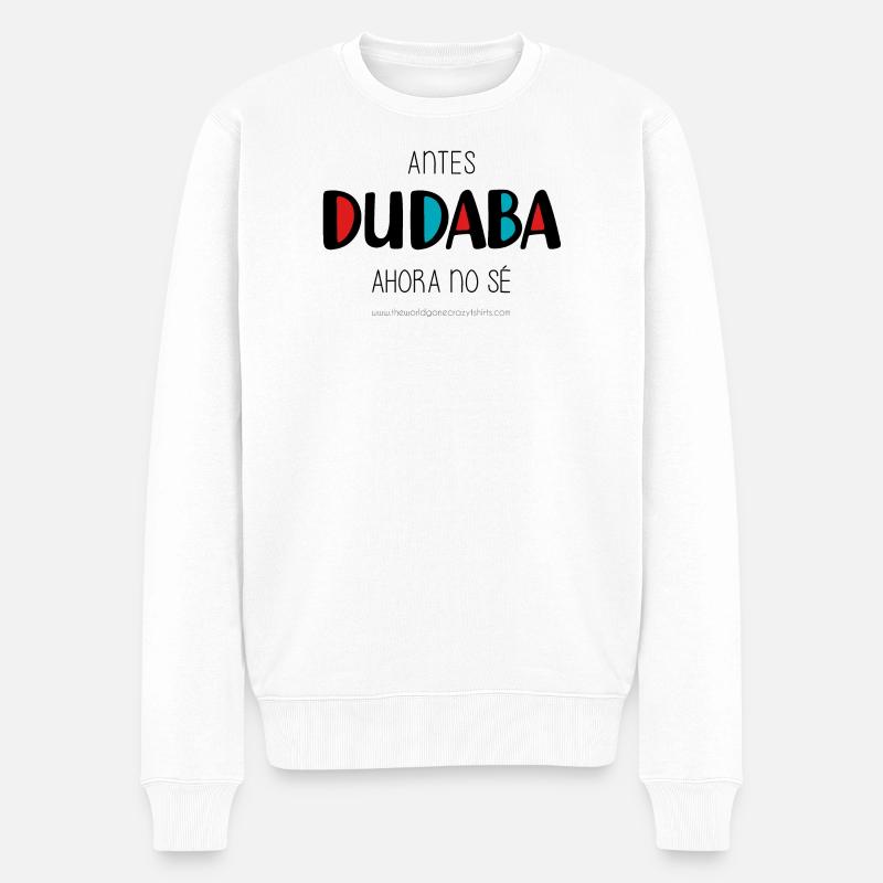 J’avais l’habitude d’hésiter - Pull Premium bio Homme - blanc