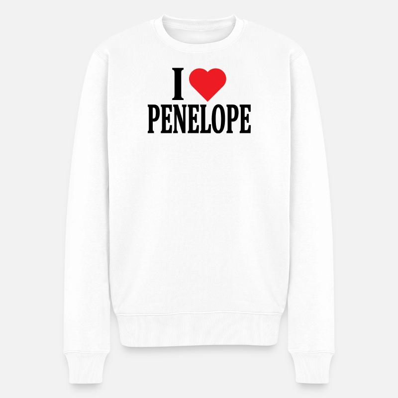 t-shirt j’aime Penelope t-shirt idée cadeau - Pull Premium bio Homme - blanc