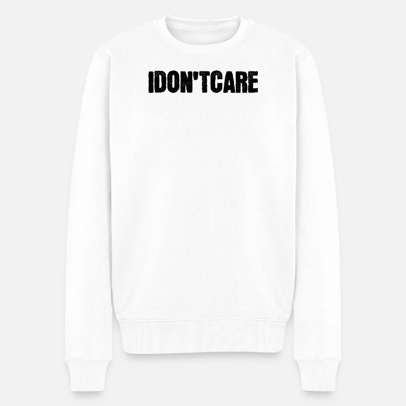 Ist Mir Wurscht Statement Egal - Männer Premium Bio Pullover - Weiß