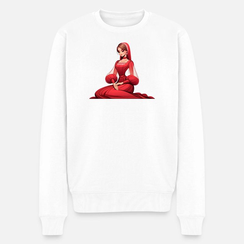 Ded Moroz Snegurotschka russischer Weihnachtsmann - Männer Premium Bio Pullover - Weiß