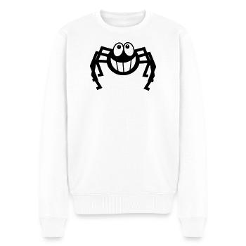 Spider laughing - Men's Premium Organic Jumper - white - Front - Thijin (182cm)