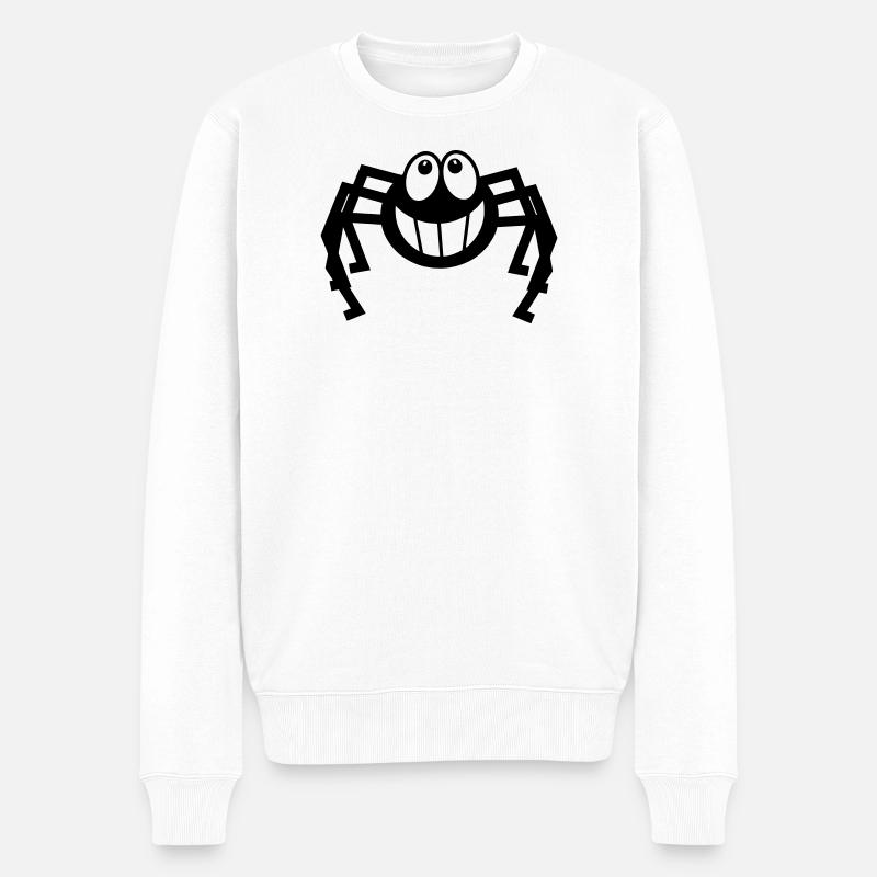 Araignée riant - Pull Premium bio Homme - blanc