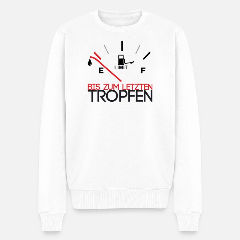 Bis zum letzten Tropfen - Männer Premium Bio Pullover - Weiß
