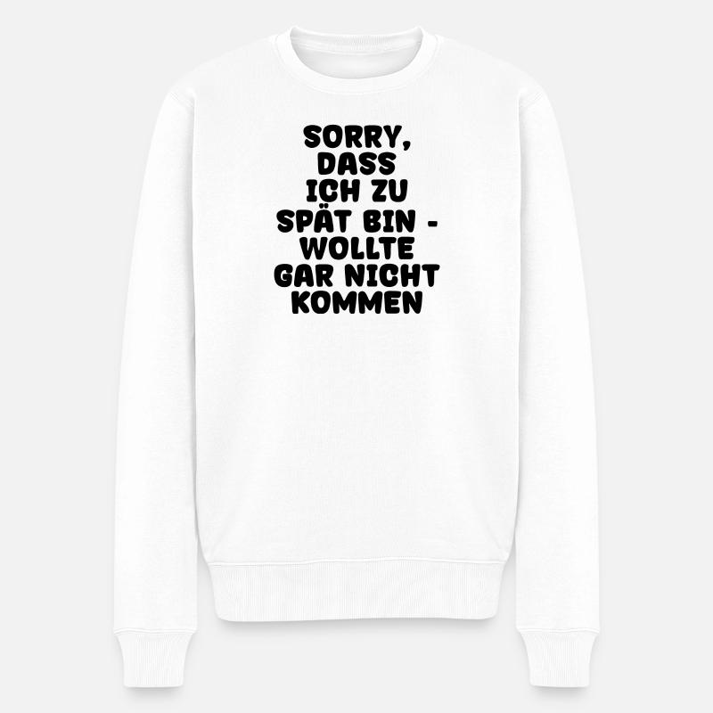 Egal Witzig Statement Ist Mir Wurscht Haltung - Männer Premium Bio Pullover - Weiß