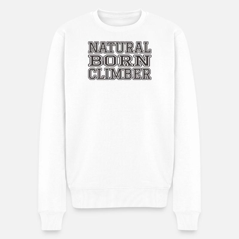 Grimpeur né - Pull Premium bio Homme - blanc