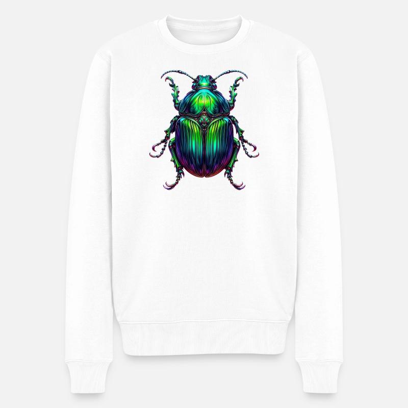 Scarabée vert - Pull Premium bio Homme - blanc