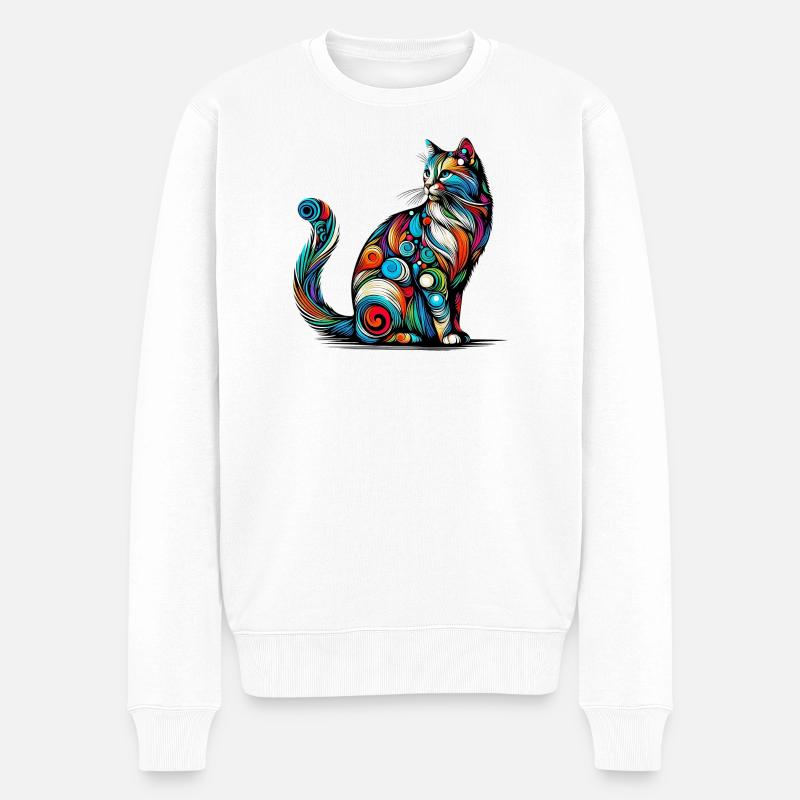 Chat - Pull Premium bio Homme - blanc