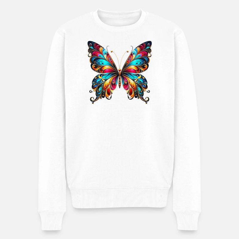 Papillon - Pull Premium bio Homme - blanc