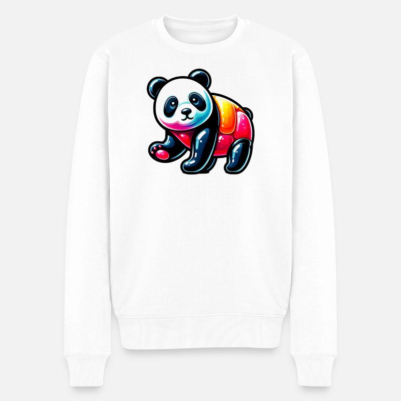 Panda - Pull Premium bio Homme - blanc