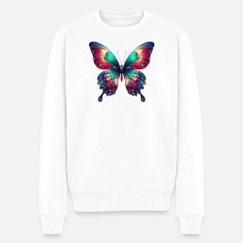 Papillon - Pull Premium bio Homme - blanc