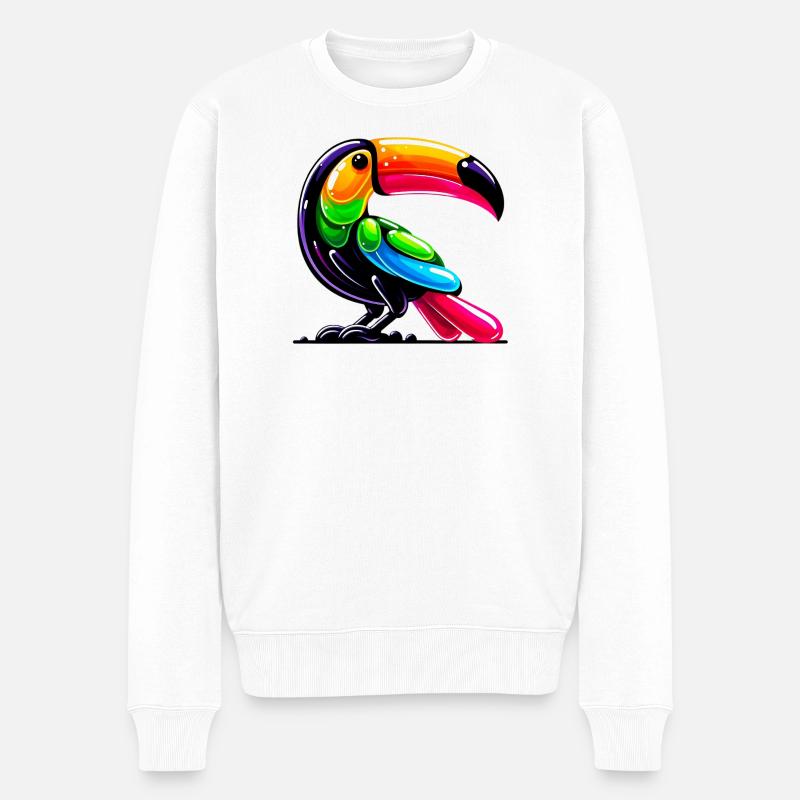 Tukan - Männer Premium Bio Pullover - Weiß